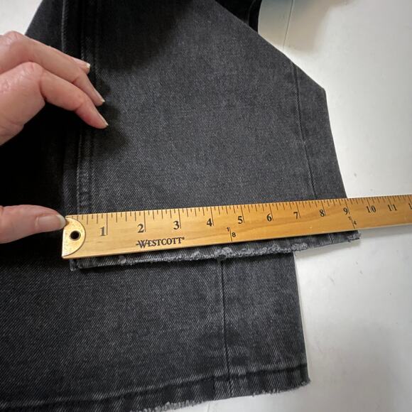 Homme + Femme NEW Jeans Mens Sz 34 Black Straight Leg Torn Pocket Cotton Blend - Picture 9 of 10